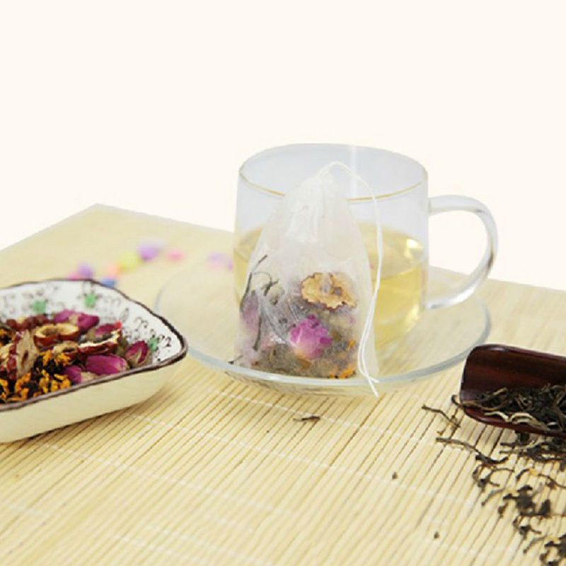100Pcs Non-Woven Fabrics Empty Teabags String Seal Filter