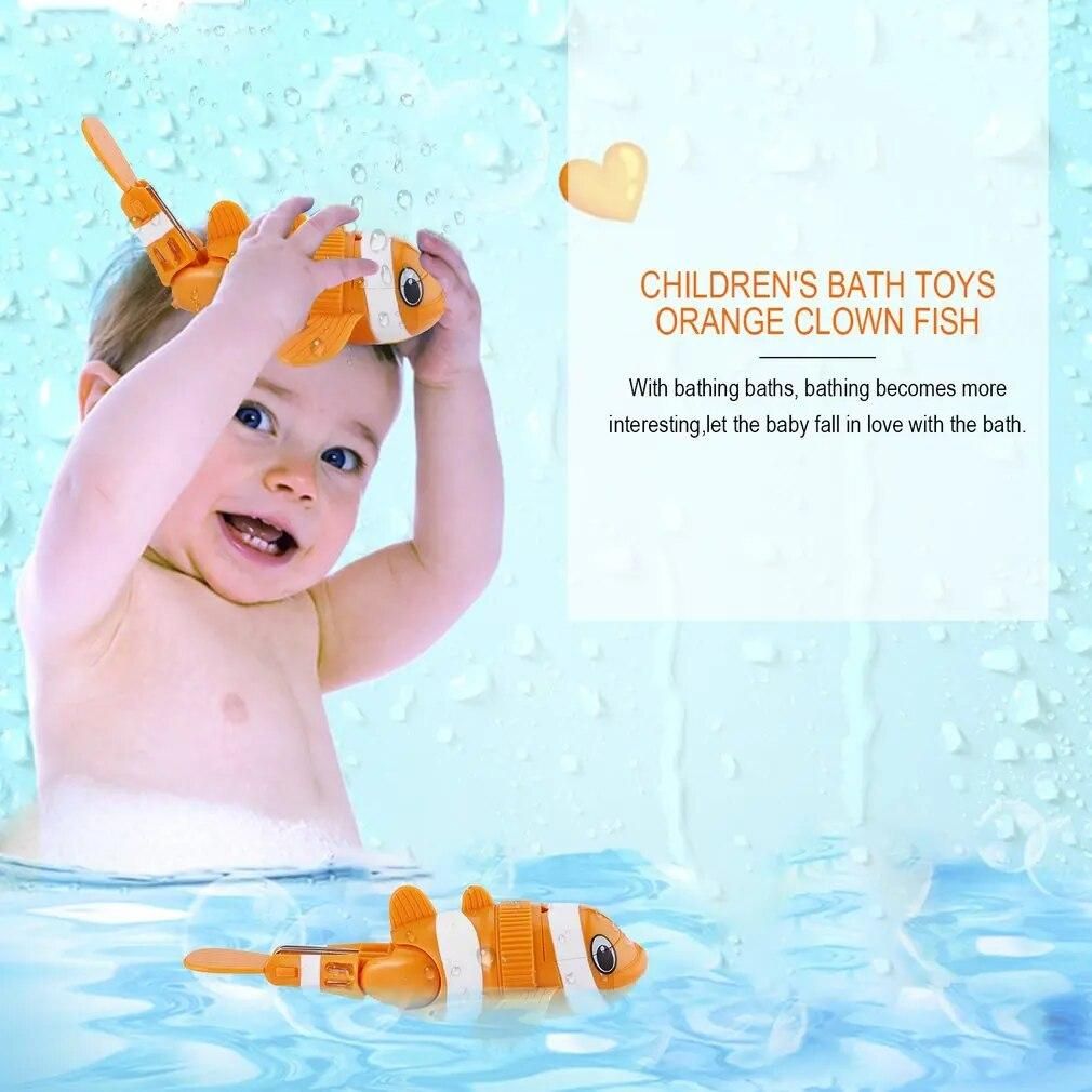 Funny Cute Lovely Flexible Children Kids Bathing Toy Orange Diving Fish Swimming with Tail Angle adjustable
