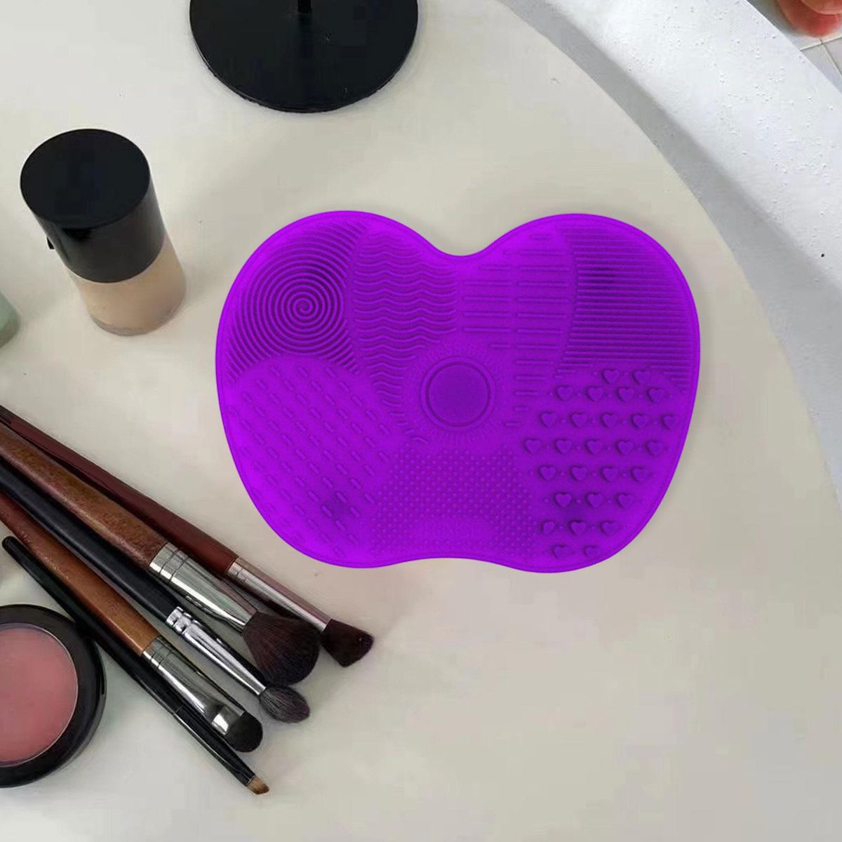 Silicone Makeup Brush  Lightweight Foldable Deep