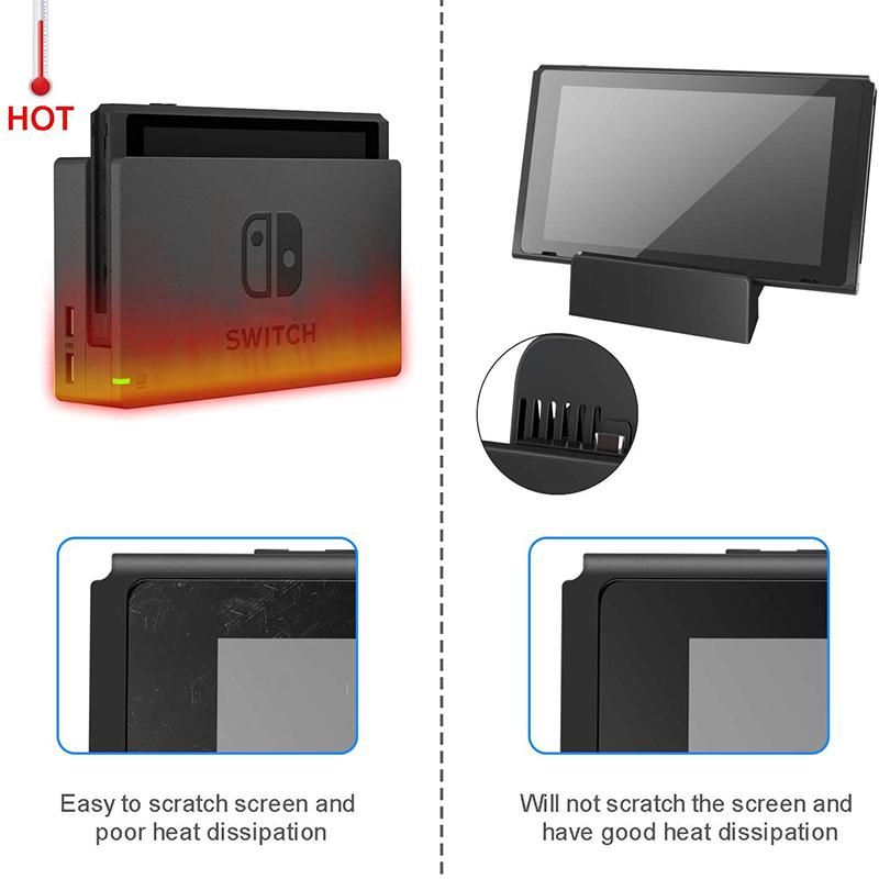 Portable Mini Switch TV Docking Station Charging Stand Replacement for Nintendo Switch Dock Set, Compact Switch to HDMI with Extra 1Pcs USB 3.0 Port