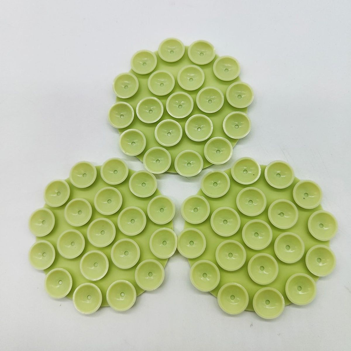 Suction Cup Phone Holder 19 Grains Single Side Adjustable Cell Phone Stand Suction Cup Light Green