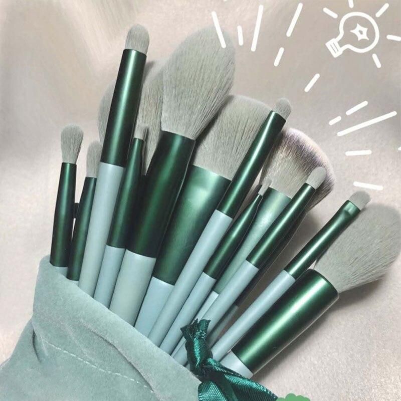 13 PCS Makeup Brush Set Women Cosmetic Powder Eye Shadow Foundation Blush Blending Beauty Make Up Tool