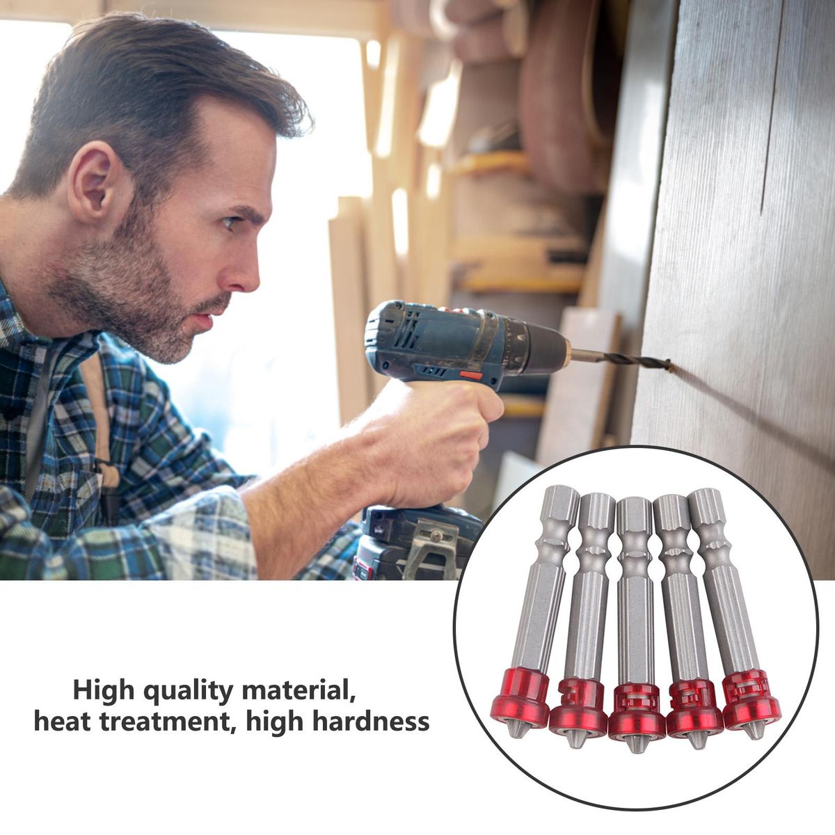5Pcs Cross Bit High Strength Magnetic Bit