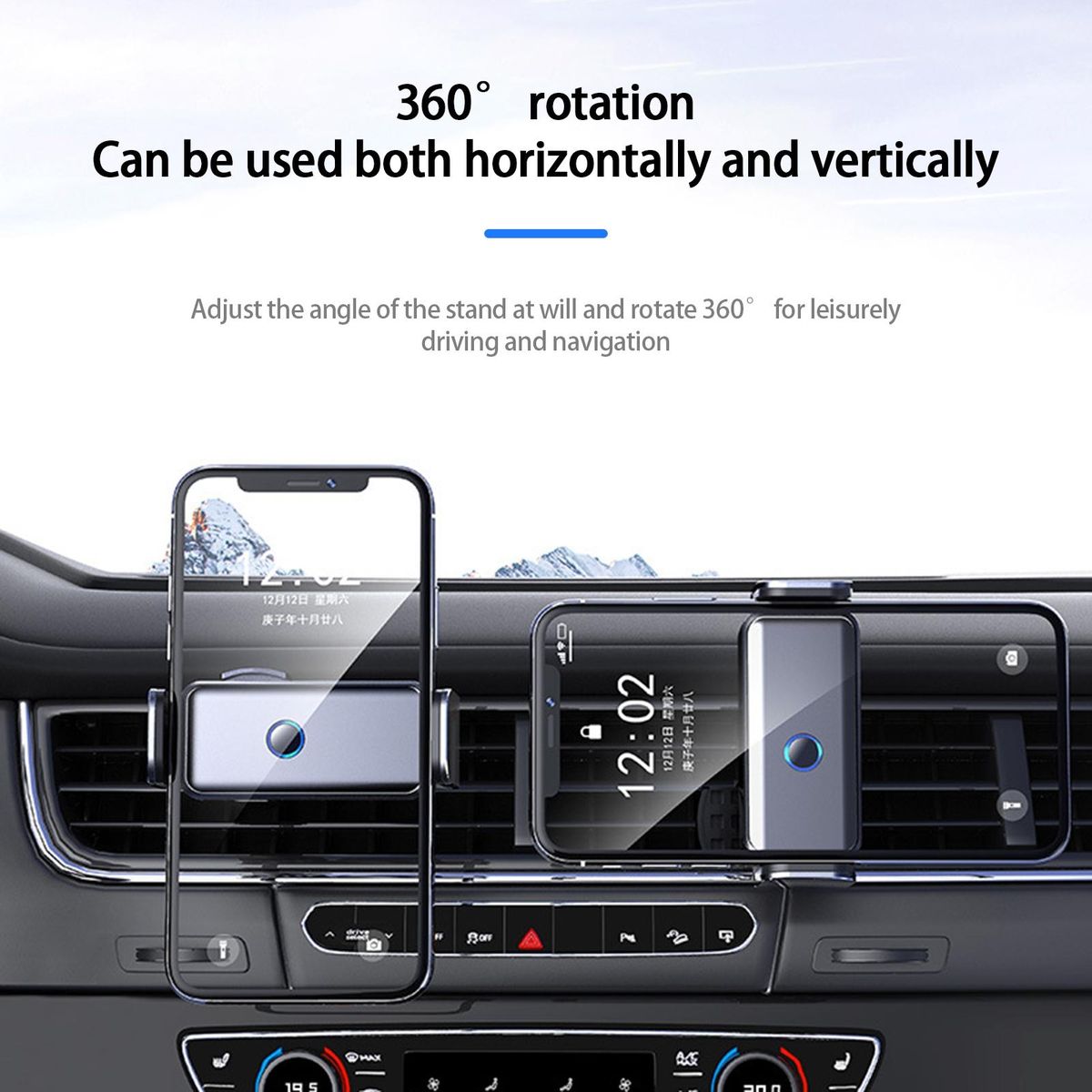 1 Set Electric Phone Holder New Universal Adjustable Electric Mobile Phone Holder Black