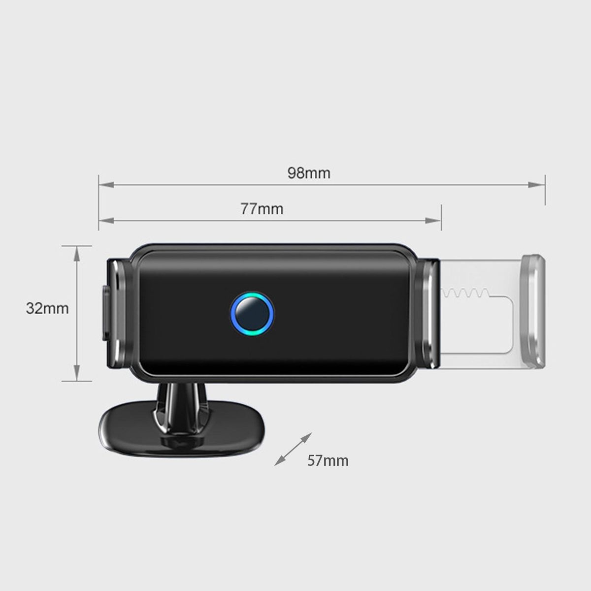 1 Set Electric Phone Holder New Universal Adjustable Electric Mobile Phone Holder Black