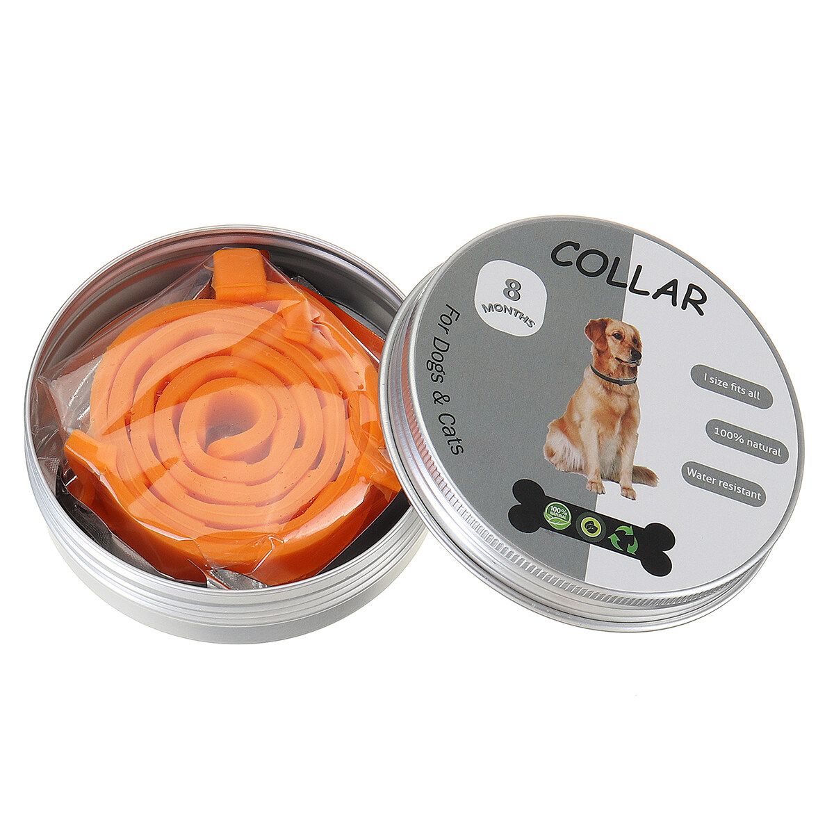 Pet Dog Cat Flea Tick Collar Against Anti Tick Quick Kill Remove Protect Rubber Orange