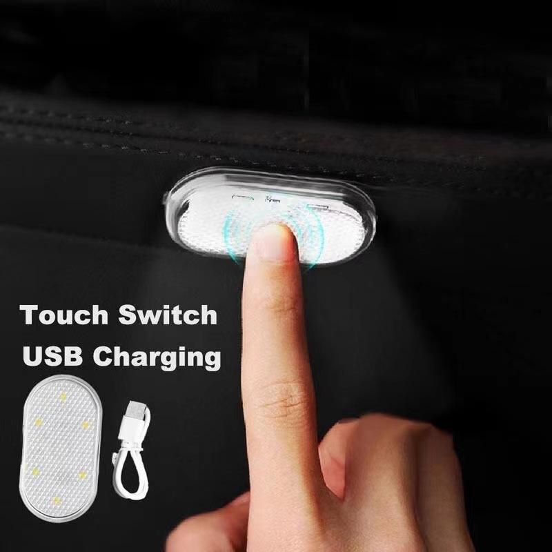 USB Car Interior Ambient Light LED Touch Lights Wireless Interior Light Car Foot Light Decorative Mood Lighting Reading Light