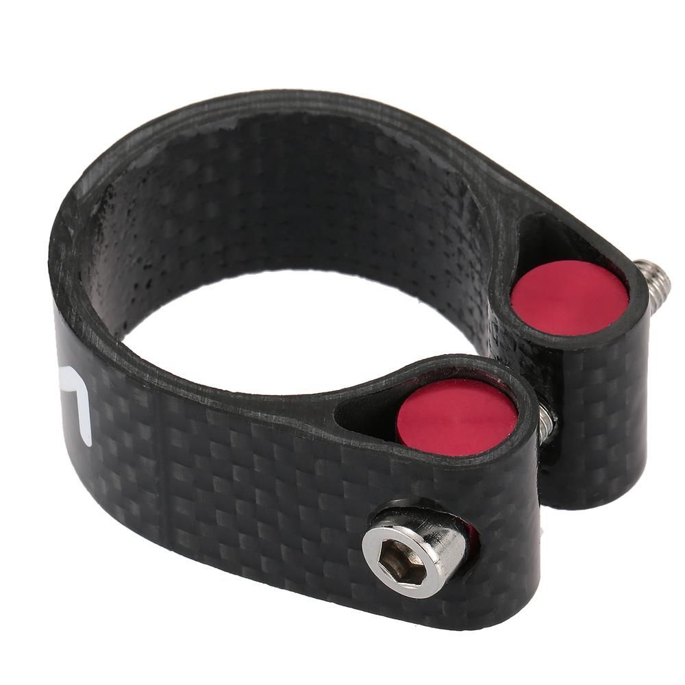 Lixada Carbon Fiber Seat Post Clamp Lightweight 30.2mm 34.9mm Cycling Accessory