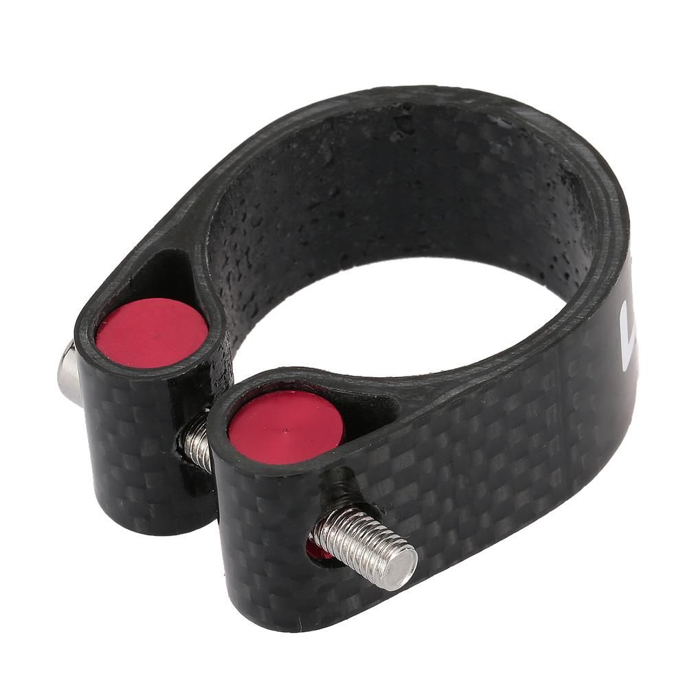 Lixada Carbon Fiber Seat Post Clamp Lightweight 30.2mm 34.9mm Cycling Accessory