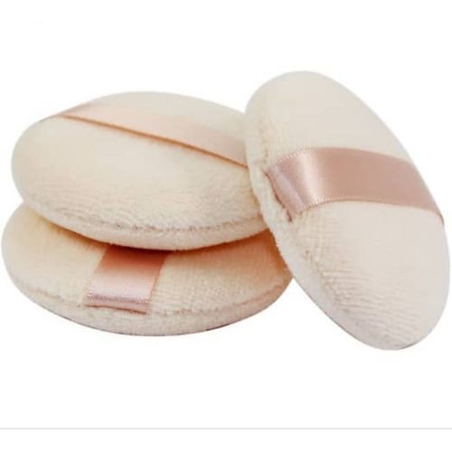 3 PCS PURE SOFT COTTON  POWDER PUFF