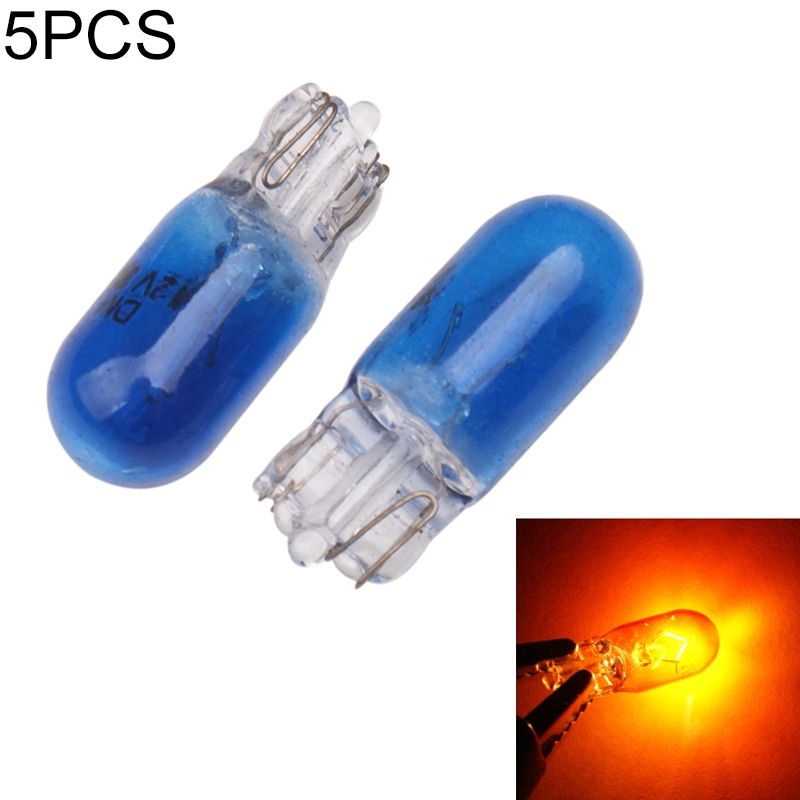 5 PCS T10 12V 5W Car Instrument Light Reading Light