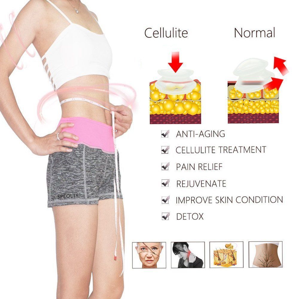 Massage 100% Vacuum Premium Cellulite High 1pcs Set Massage Silicone Cup Cup Quality Transparent Medical Cups Big Therapy
