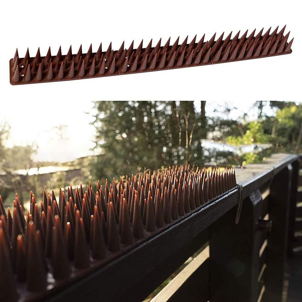 Bird Spikes, 43CM Defender Spikes Squirrel Small Birds Pigeons Repellent Spikes for Outdoor, Wall, Fence, Anti Theft Climb Strips (Set of 12)