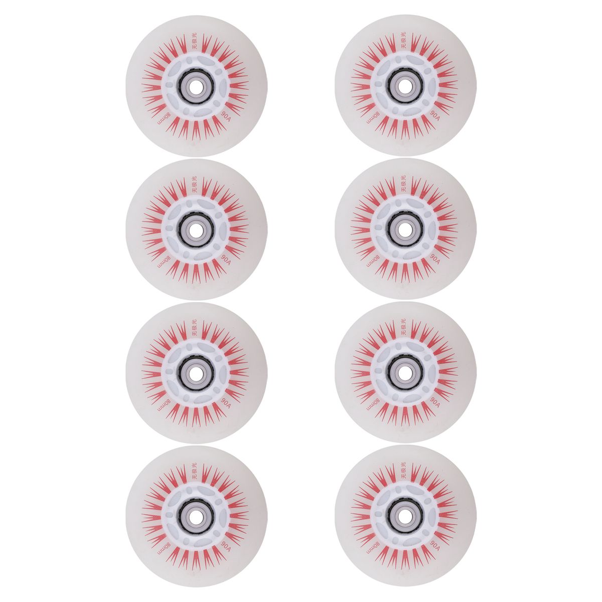 8PCS Roller Skates Flash Wheel Pulley Sub-Aurora
