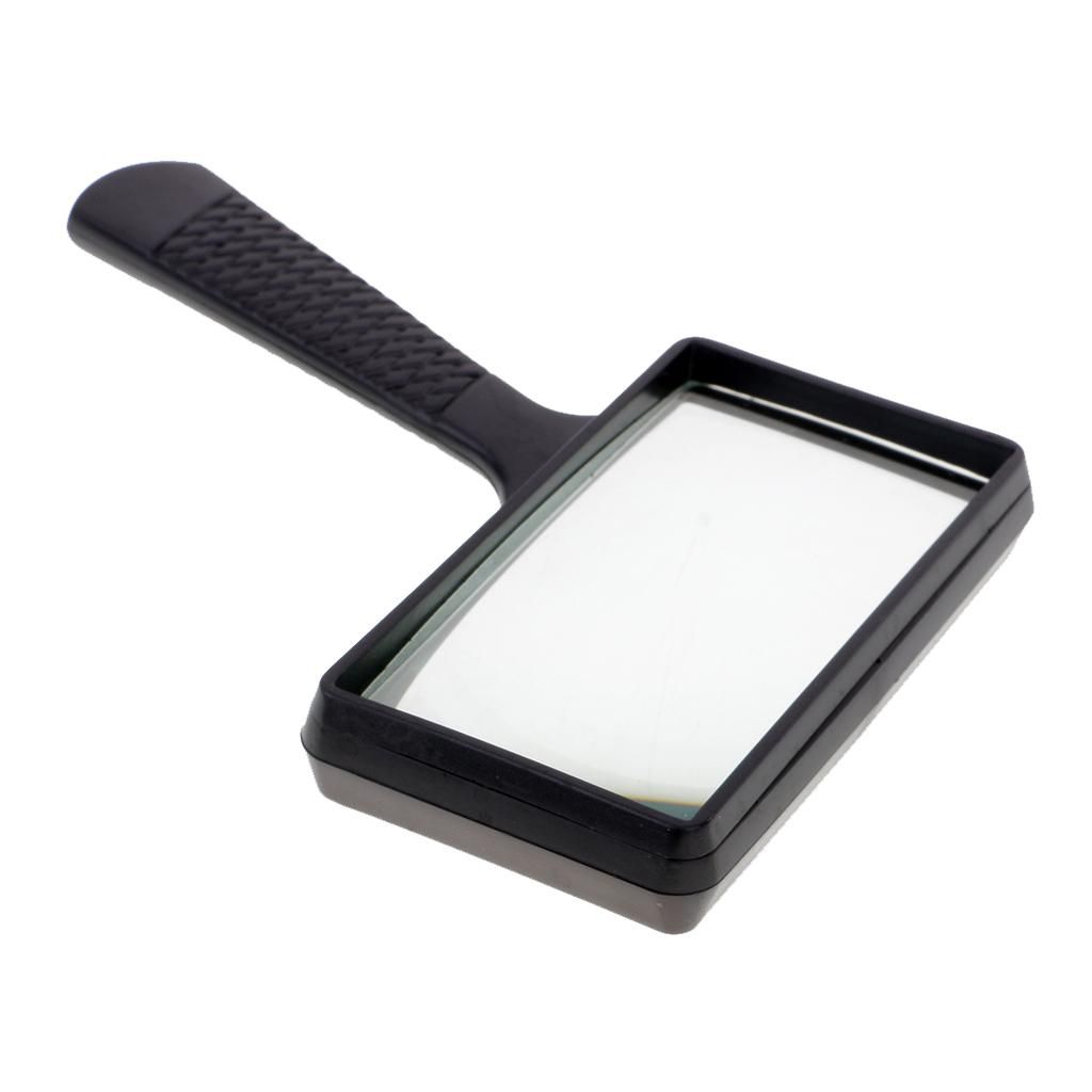 Rectangular Handheld Magnifying Glass, Lens For Coins,
