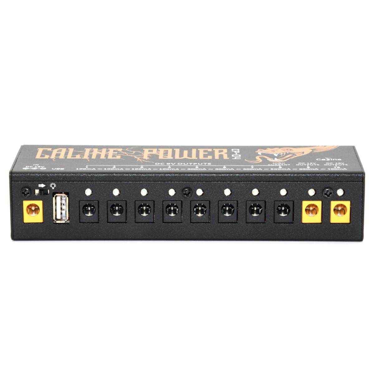 Caline CP-04 PedalSupply Guitar Effect Pedal Effector Adapter Charger 10 Isolated Output Tuner Short Circuit /Over Current Protection Guitar Effect -U.S. Regulations Black