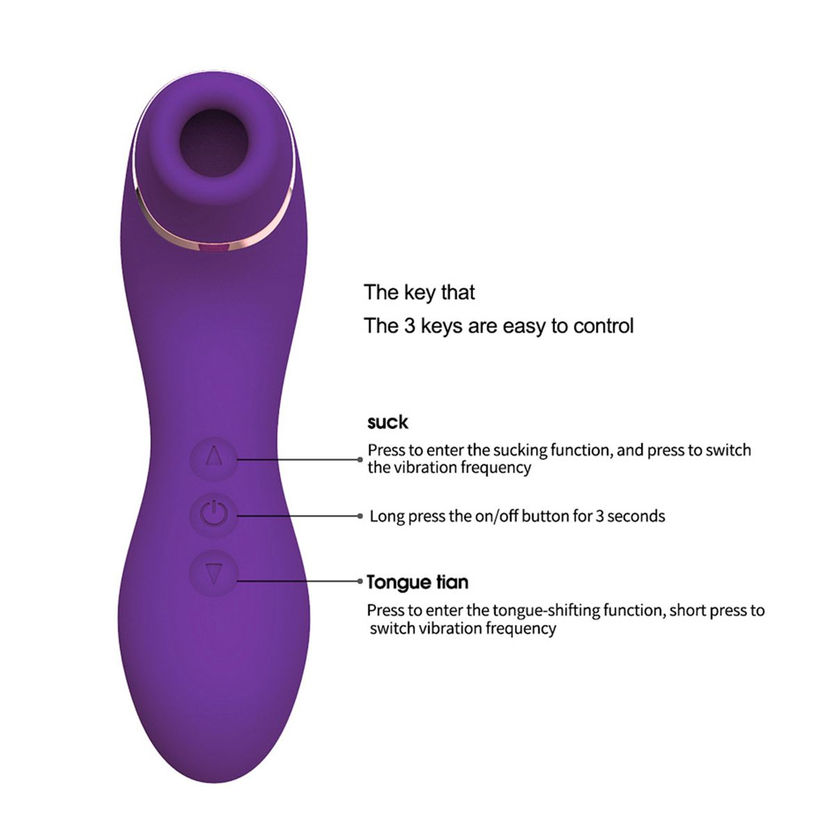 Tongue Licking Sucking Silicone Vibrator 10 Licking Modes