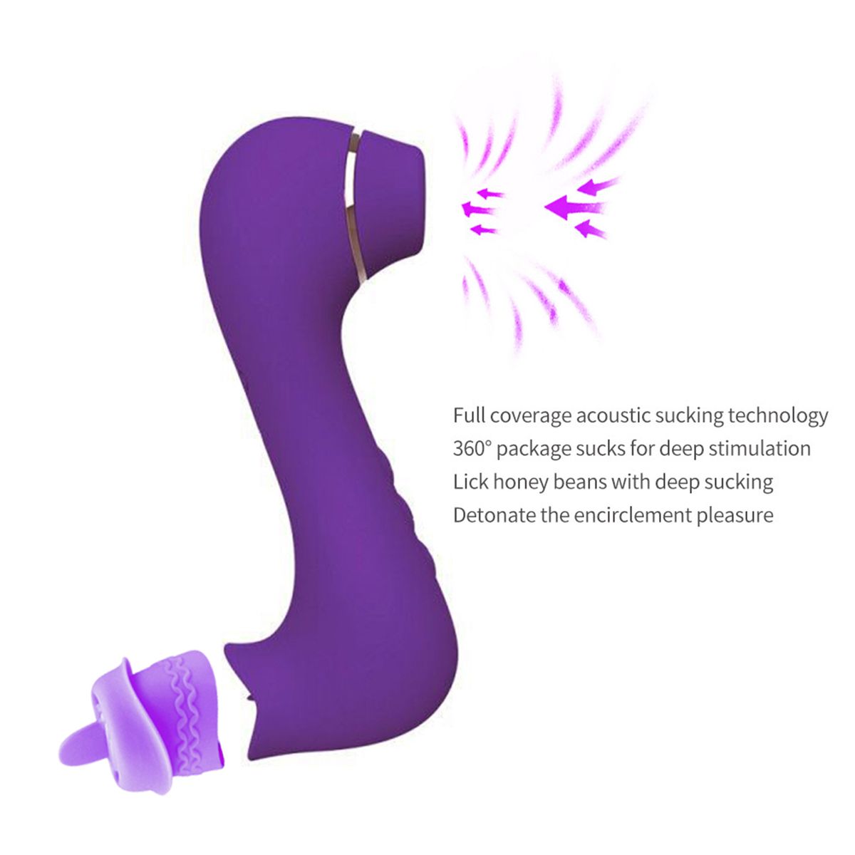 Tongue Licking Sucking Silicone Vibrator 10 Licking Modes