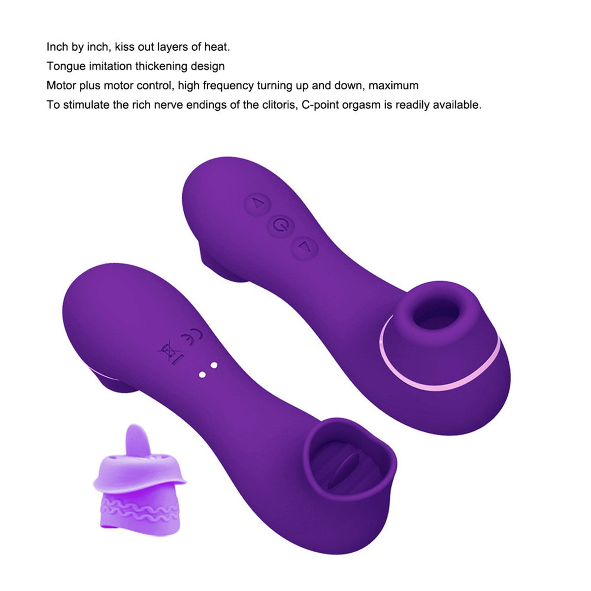 Tongue Licking Sucking Silicone Vibrator 10 Licking Modes