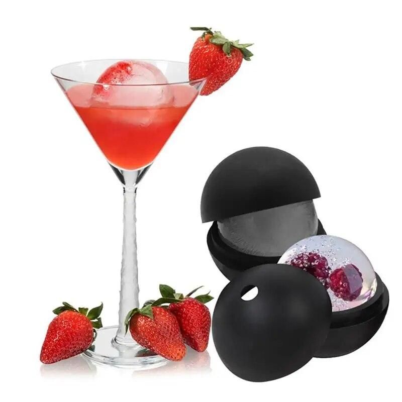 2pcs Ice Ball Molds Silicone DIY Home Bar Party Cocktail Use Sphere Round Ball Ice Cube Makers Kitchen Ice Cream Moulds