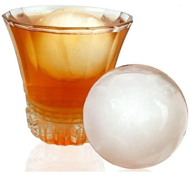 2pcs Ice Ball Molds Silicone DIY Home Bar Party Cocktail Use Sphere Round Ball Ice Cube Makers Kitchen Ice Cream Moulds