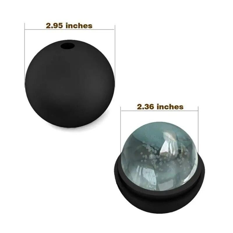 2pcs Ice Ball Molds Silicone DIY Home Bar Party Cocktail Use Sphere Round Ball Ice Cube Makers Kitchen Ice Cream Moulds
