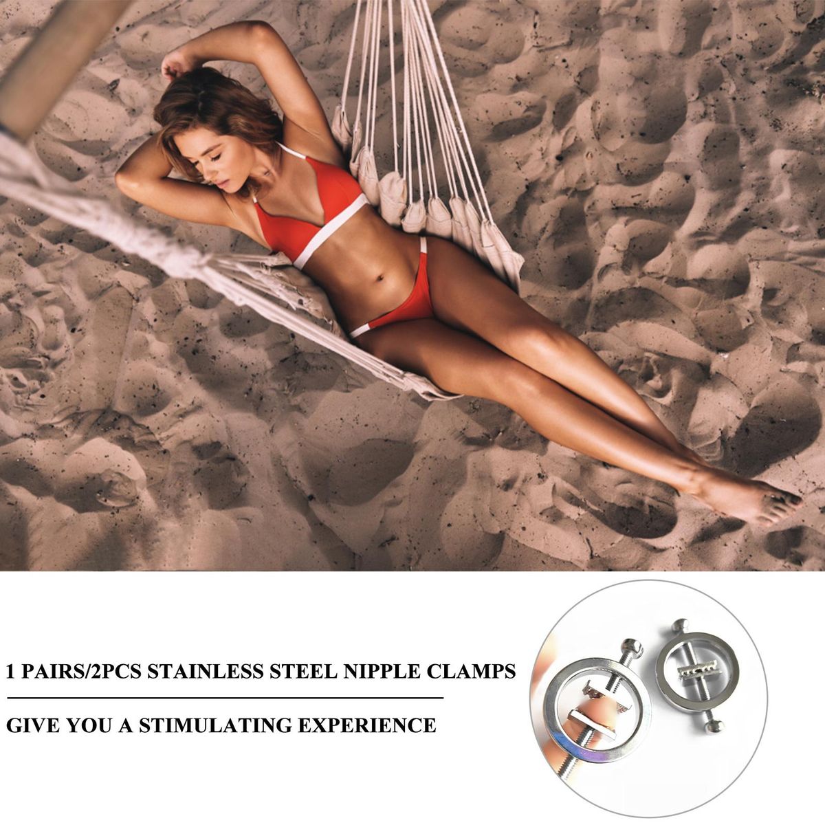 Stainless Steel Breast Cliping Adult Bedding Device Toy SM Lover Flirting Product