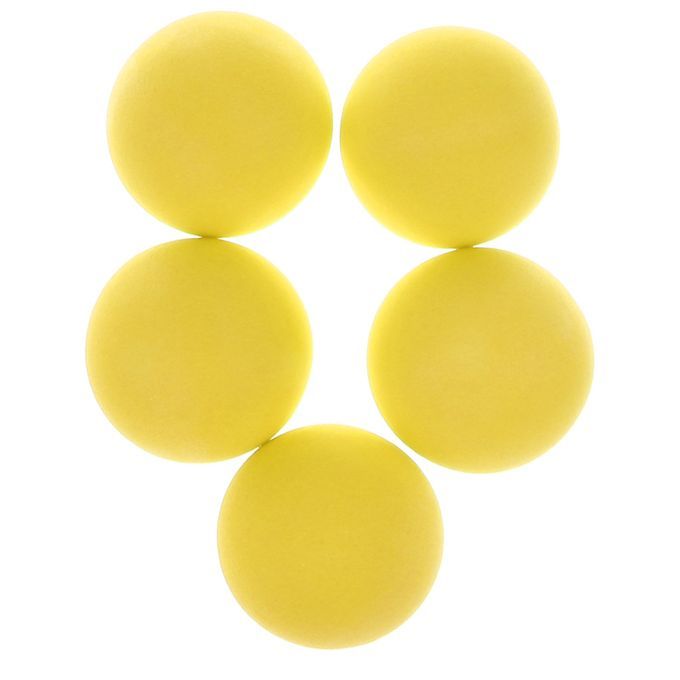 5pcs Soft Elastic Bouncing Sponge Ball Pet Dog Toy Sports Game Yellow