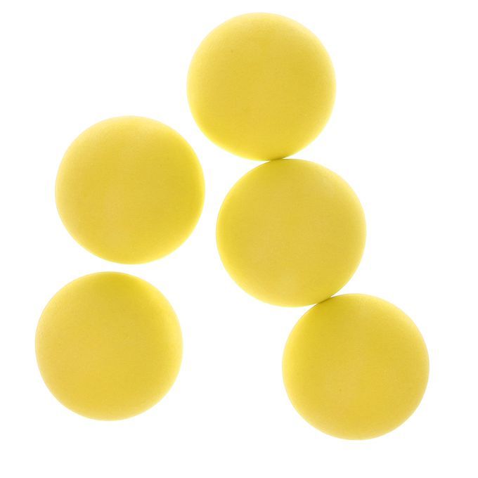 5pcs Soft Elastic Bouncing Sponge Ball Pet Dog Toy Sports Game Yellow
