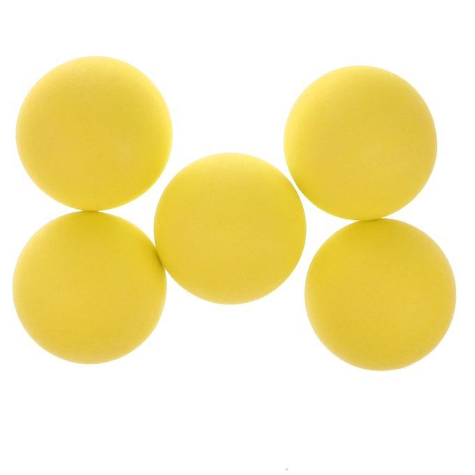 5pcs Soft Elastic Bouncing Sponge Ball Pet Dog Toy Sports Game Yellow