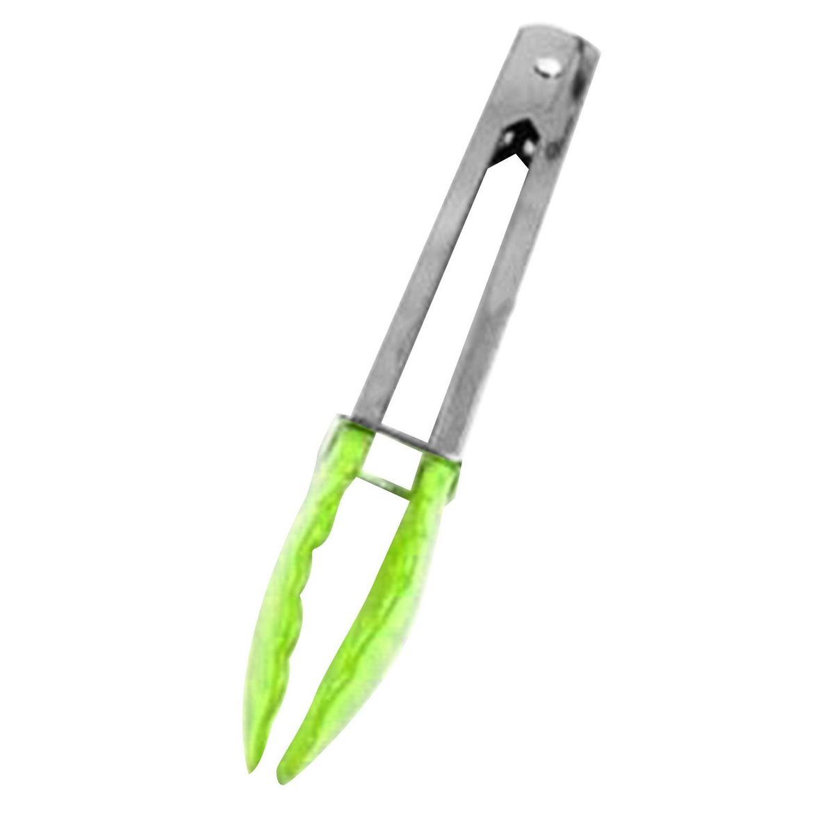 BBQ Tongs Ergonomic Handle Heat Resistant Metal Food-Green