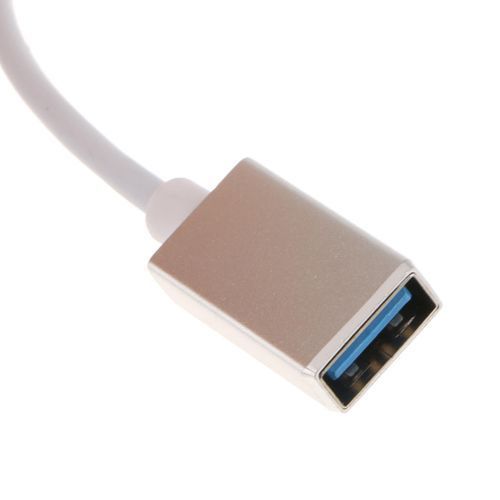 USB OTG Adapter Female Cable For IPad IPhone 10.3 Or Above Silver