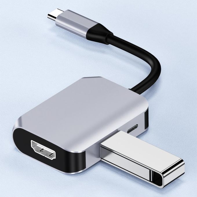 3in1 USB C To HDMI Type-C Hub For  MacBook Type-C Other Mobile