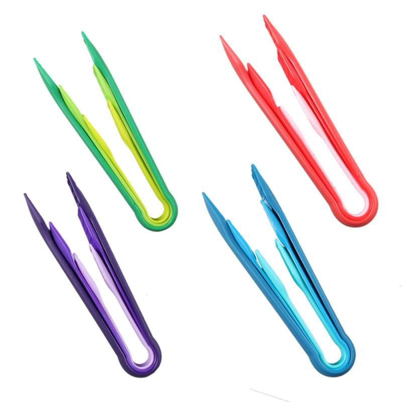 3Pcs 6/8/10inch Silicone Tongs Bread Salad Clip-Green