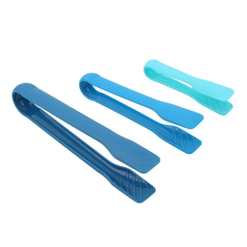 3Pcs 6/8/10inch Silicone Tongs Bread Salad Clip-Green