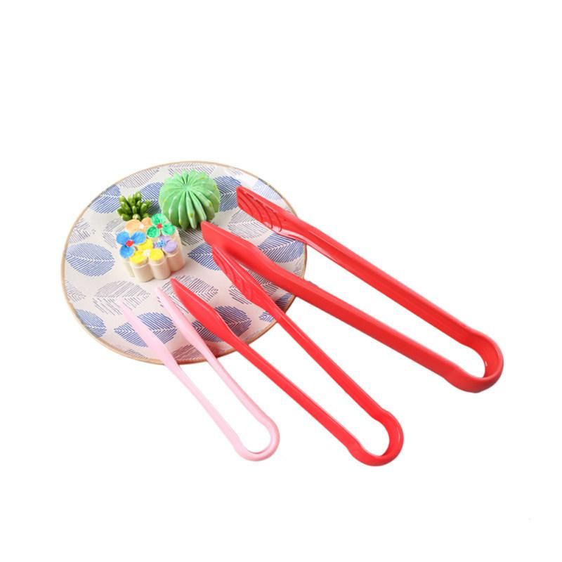 3Pcs 6/8/10inch Silicone Tongs Bread Salad Clip-Green