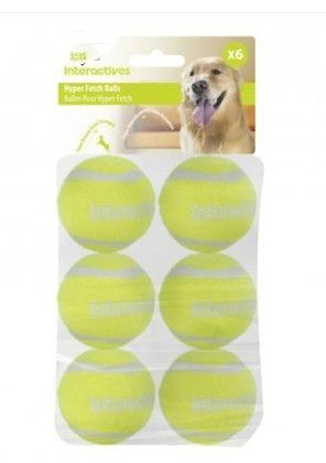 6 PCS Dog Tennis Balls Replacement Exercise Trainer Launcher Thrower Chucker Cat Bounce Sport Toy AFP Hyper Fetch Mini Pet-6 Pcs