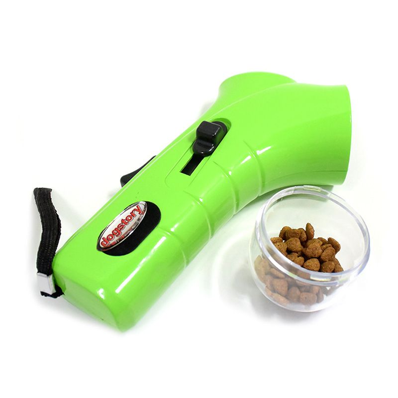 Dog Interactive Training Toys Pet Snack Catapult Launcher Outdoor Beach Toys Dog Cat Treat Launcher Snack Food Feeder-Blue