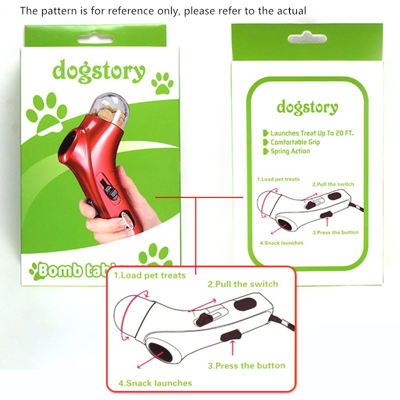 Dog Interactive Training Toys Pet Snack Catapult Launcher Outdoor Beach Toys Dog Cat Treat Launcher Snack Food Feeder-Blue
