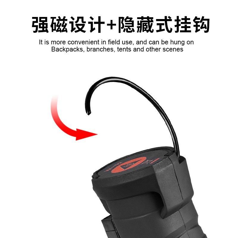 Multifunctional rechargeable cob work light led maintenance light folding car magnet flashlight maintenance outdoor tent light 1200ma	W52 L 1200ma
