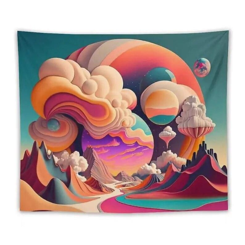 World of Fantasy and Dreams Tapestry Abstract Tapestries Art Wall Hanging for Living Room Bedroom Home Dorm Decor