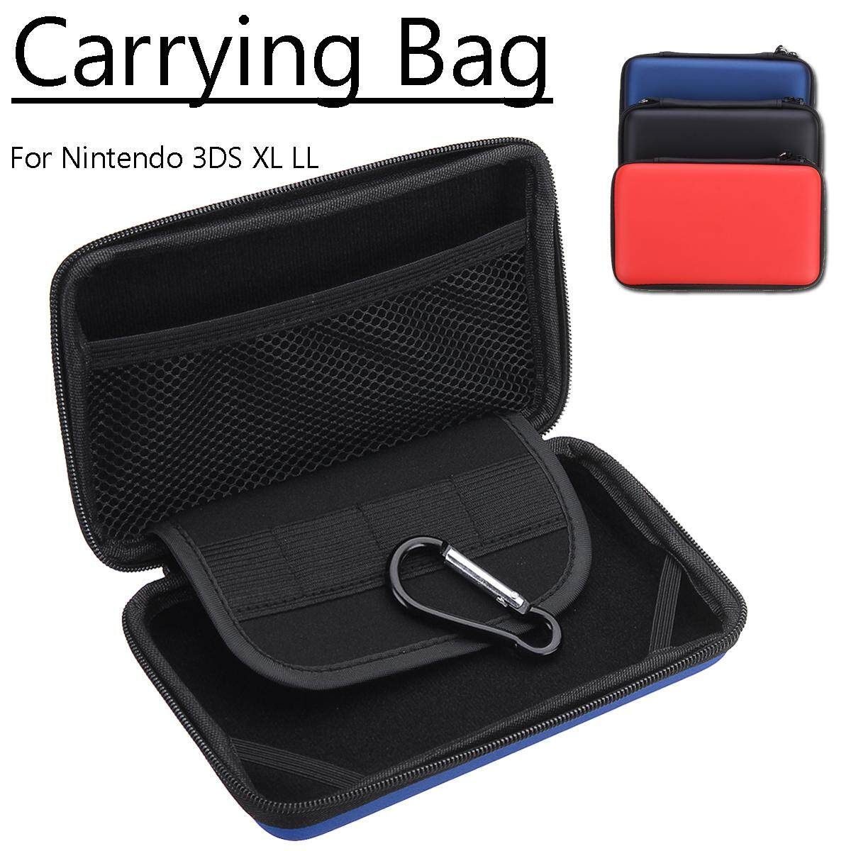 EVA Hard Carrying Bag +Case Cover+ 2Pcs For Nintendo 3DS XL LL Pink