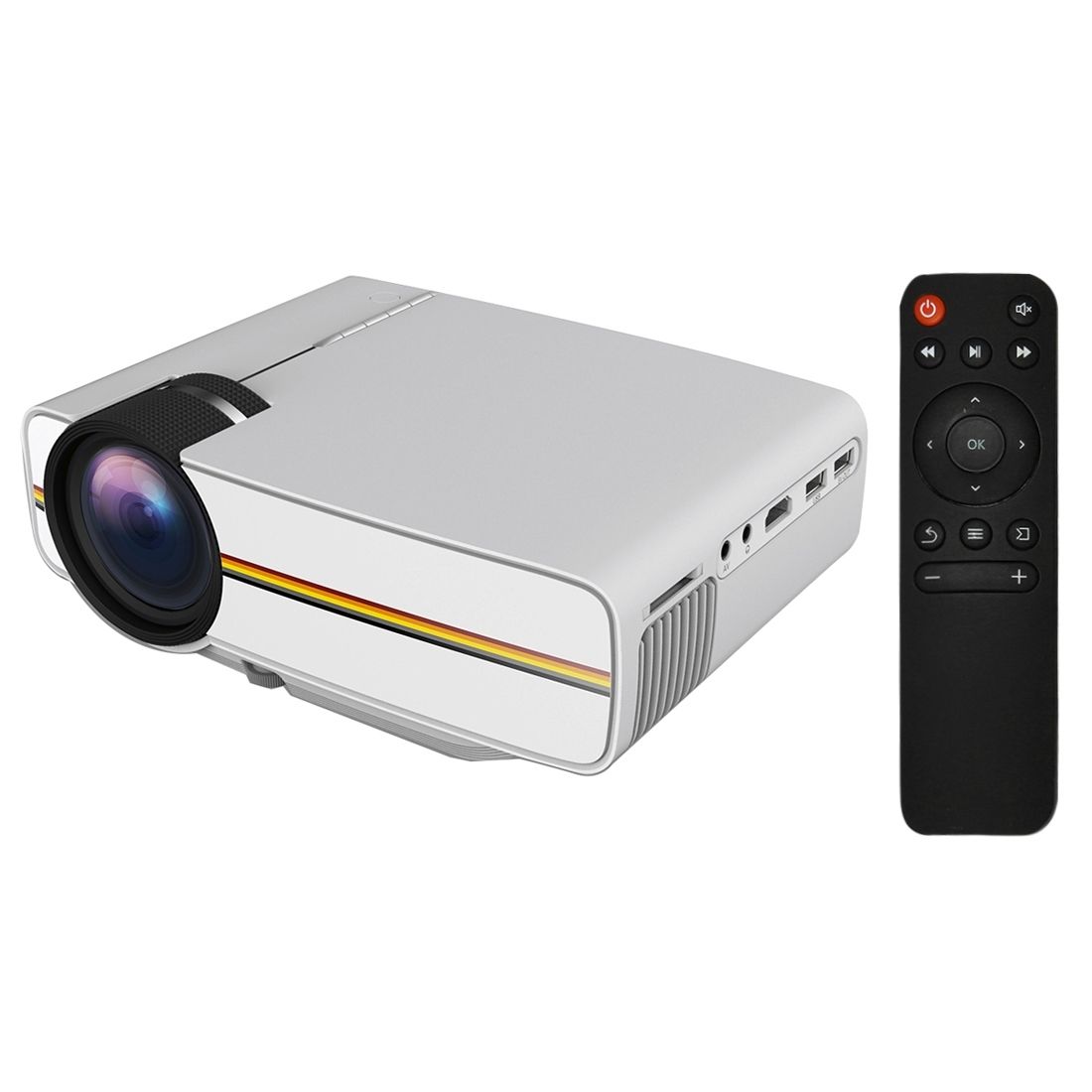 YG400 1.5-3m 50-100 Inch LED Projector HD Home Theater With Remote Controller, Support HDMI, VGA, AV, SD, USB
