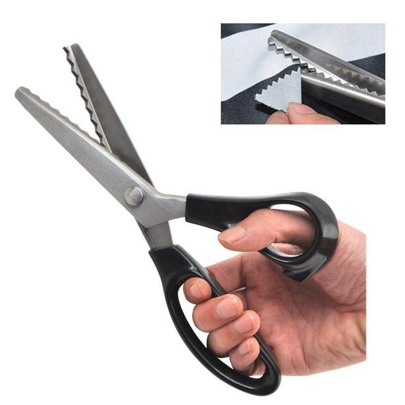 4PCS Pro Stainless Dressmaking Tailor Shears Zig Zag Pinking Sewing Cut Scissors