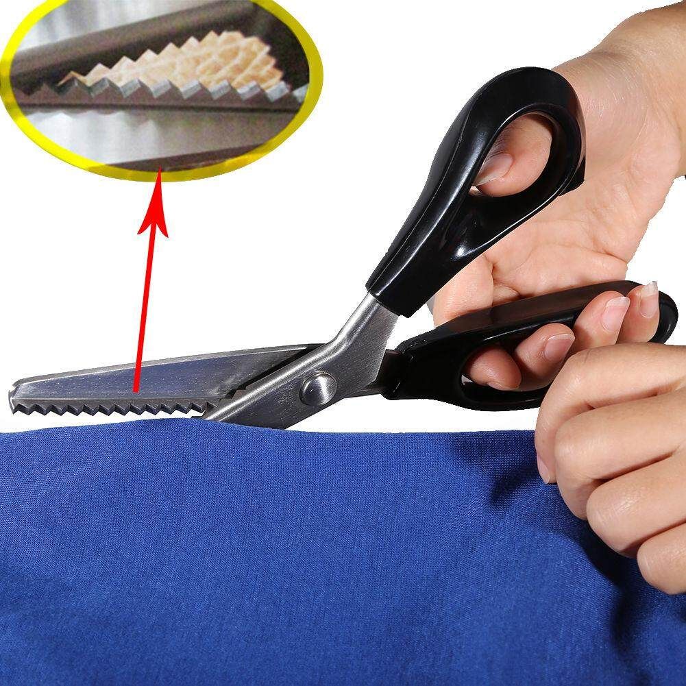 4PCS Pro Stainless Dressmaking Tailor Shears Zig Zag Pinking Sewing Cut Scissors