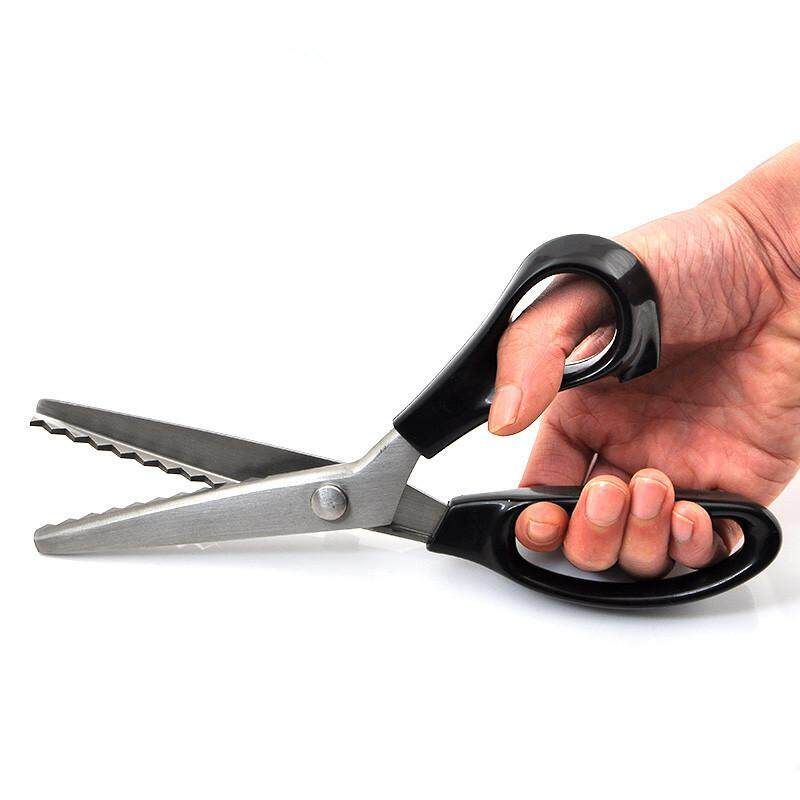 4PCS Pro Stainless Dressmaking Tailor Shears Zig Zag Pinking Sewing Cut Scissors