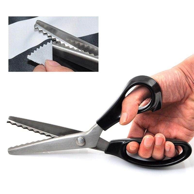 4PCS Pro Stainless Dressmaking Tailor Shears Zig Zag Pinking Sewing Cut Scissors