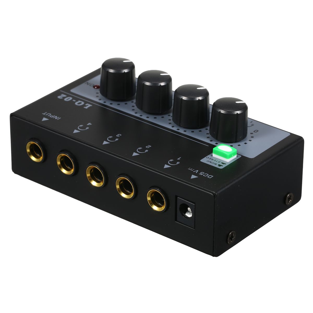 Headphone Amplifier Mixer 4 Channels Mono/Stereo Metal