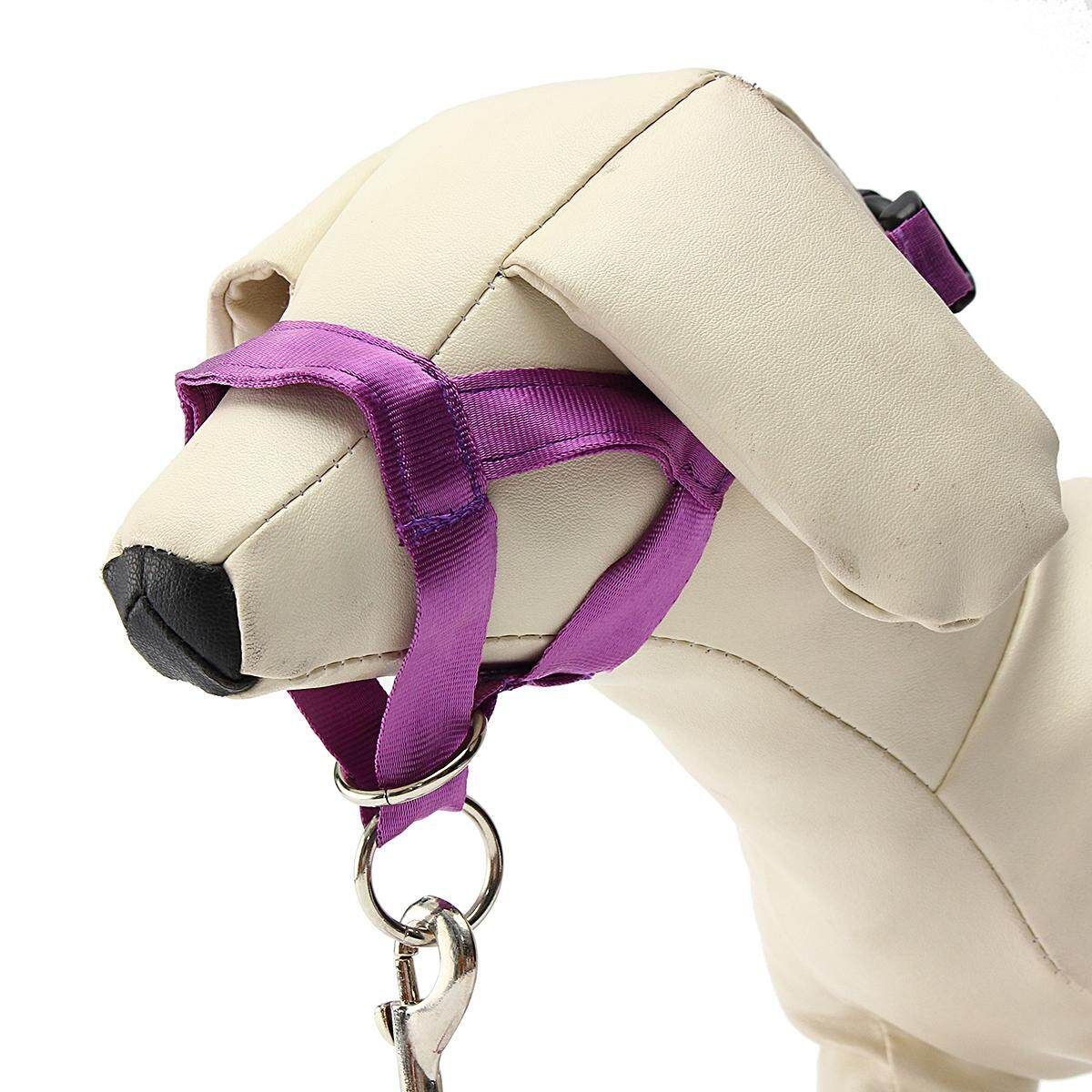 Pink XXL Dog Pet Head Collar Gentle Halter Leash Leader No Pull Straps For Training Dogs Purple 2XL