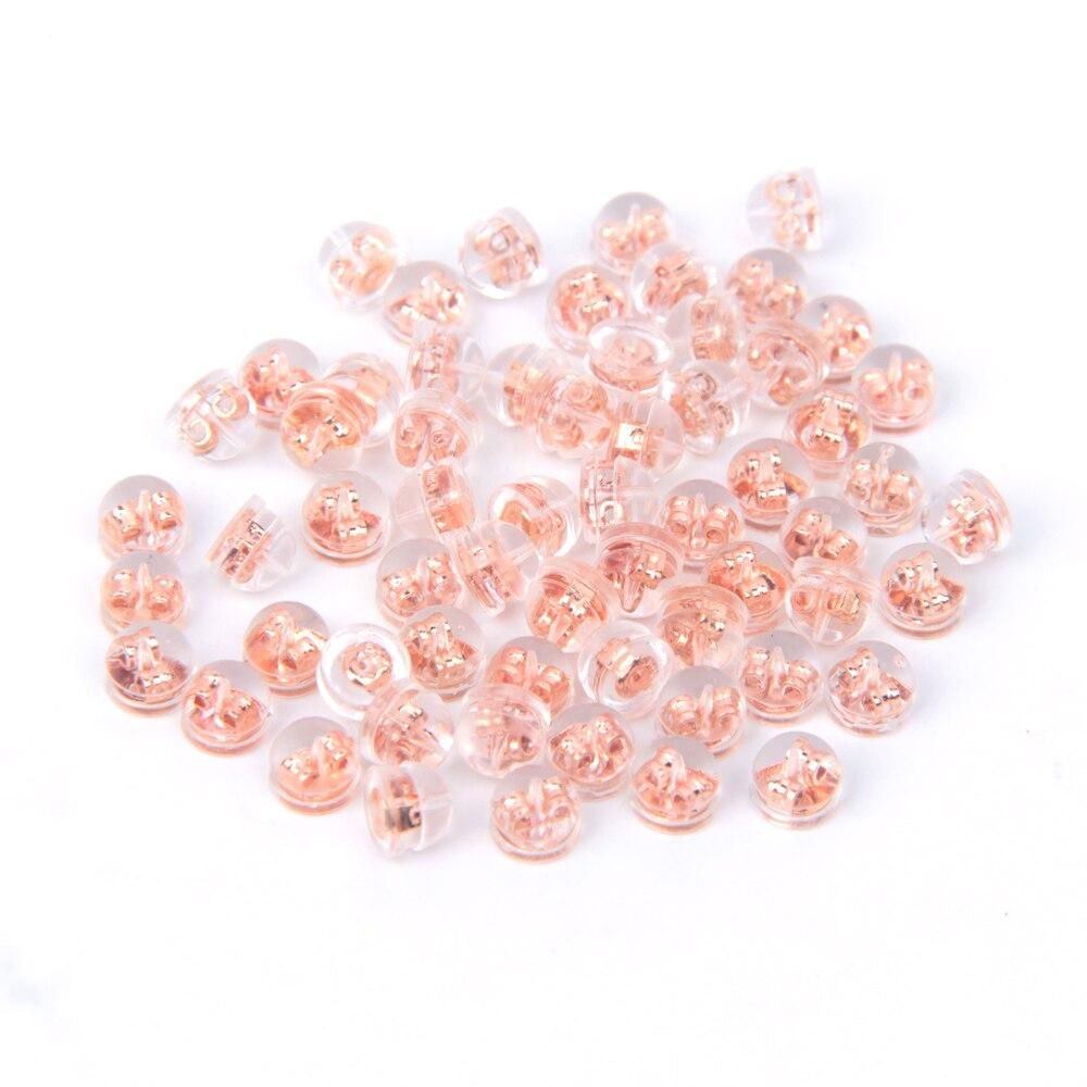 20-50Pcs Soft Silicone Rubber Ear Back Stoppers Silicone Coated Hamburger Ear Plugs for Jewelry Making DIY Earring Accessories